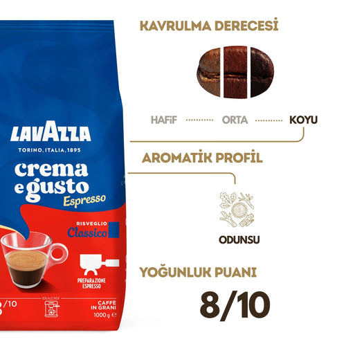 Crema e Gusto, Qualità Oro 1 kg Espresso Çekirdek Kahve Tanışma Paketi