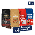 Qualità Oro, Crema e Gusto Classico, Espresso Barista Gran Crema, Qualità Rossa 1 kg Espresso Çekirdek Kahve Tanışma Paketi