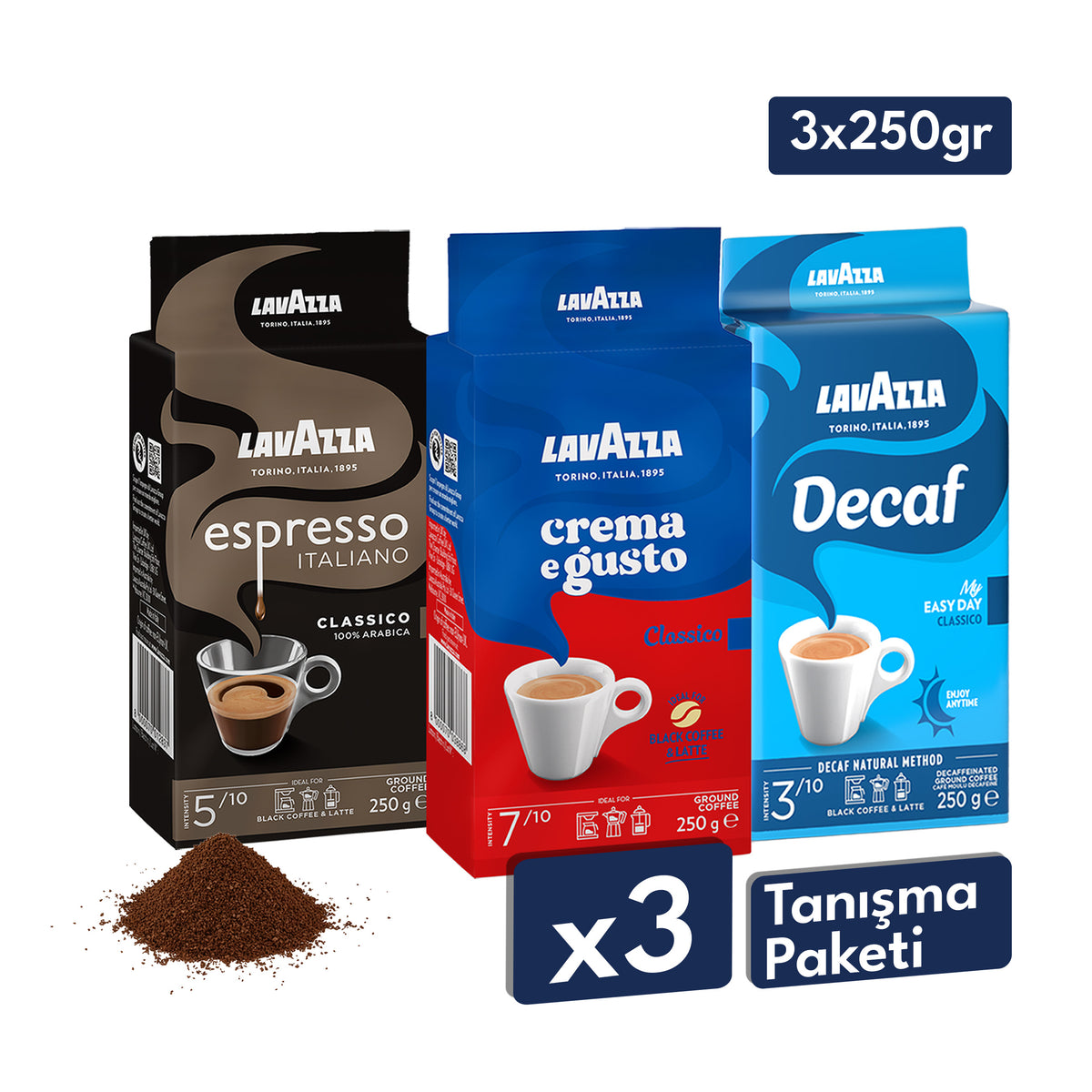 Espresso Classico Italiano, Decaf My Easy Day, Crema E Gusto Öğütülmüş Filtre Kahve, 250 gr Tanışma Paketi