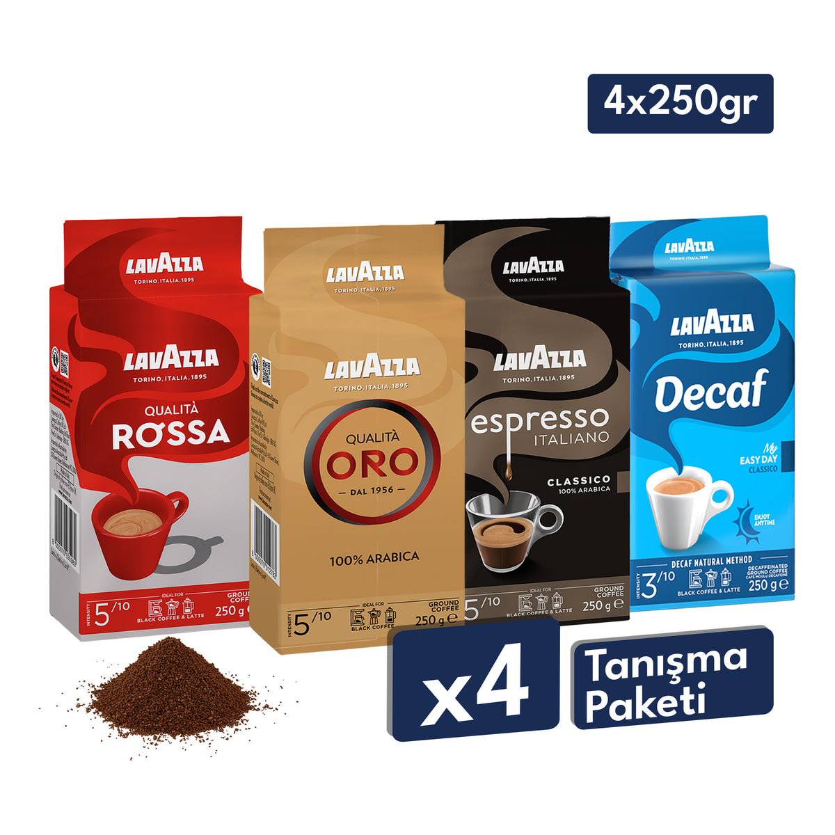 Decaf My Easy Day, Qualità Oro, Espresso Classico Italiano, Qualità Rossa Öğütülmüş Filtre Kahve, 250 gr Tanışma Paketi