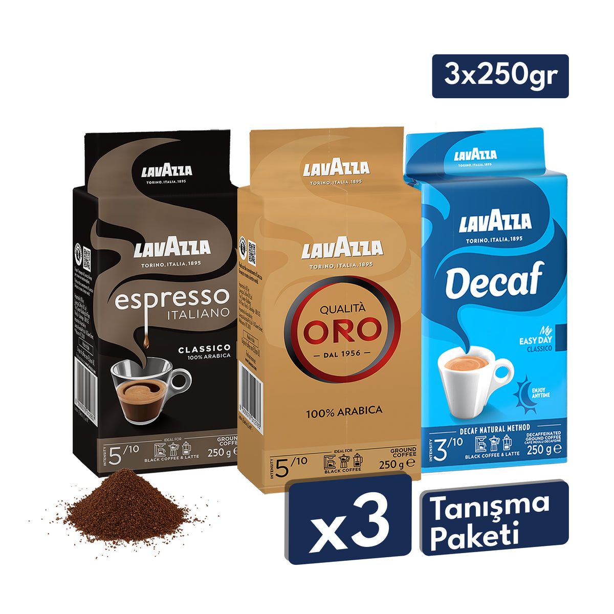 Qualità Oro, Decaf My Easy Day, Espresso Classico Italiano Öğütülmüş Filtre Kahve, 250 gr Tanışma Paketi