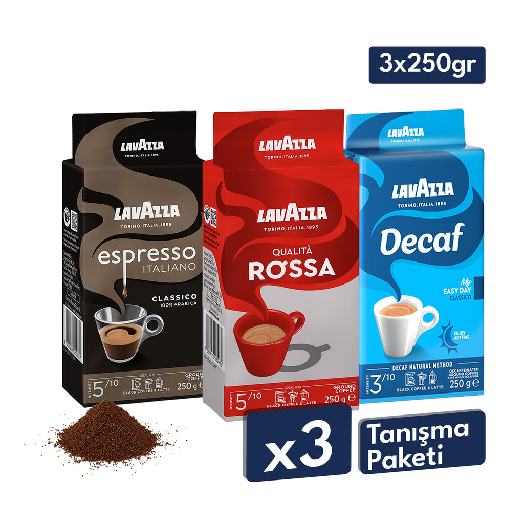 Qualità Rossa, Decaf My Easy Day, Espresso Classico Italiano Öğütülmüş Filtre Kahve, 250 gr Tanışma Paketi