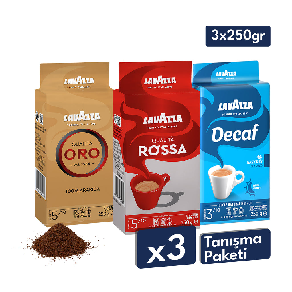 Qualità Oro, Decaf My Easy Day, Qualità Rossa Öğütülmüş Filtre Kahve, 250 gr Tanışma Paketi