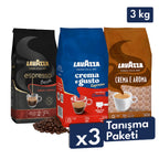 Crema e Gusto Classico, Espresso Barista Gran Crema, Crema e Aroma 1 Kg Espresso Çekirdek Kahve Tanışma Paketi