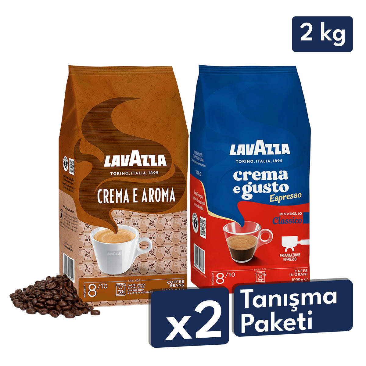 Crema e Gusto Classico, Crema e Aroma 1 Kg Espresso Çekirdek Kahve Tanışma Paketi