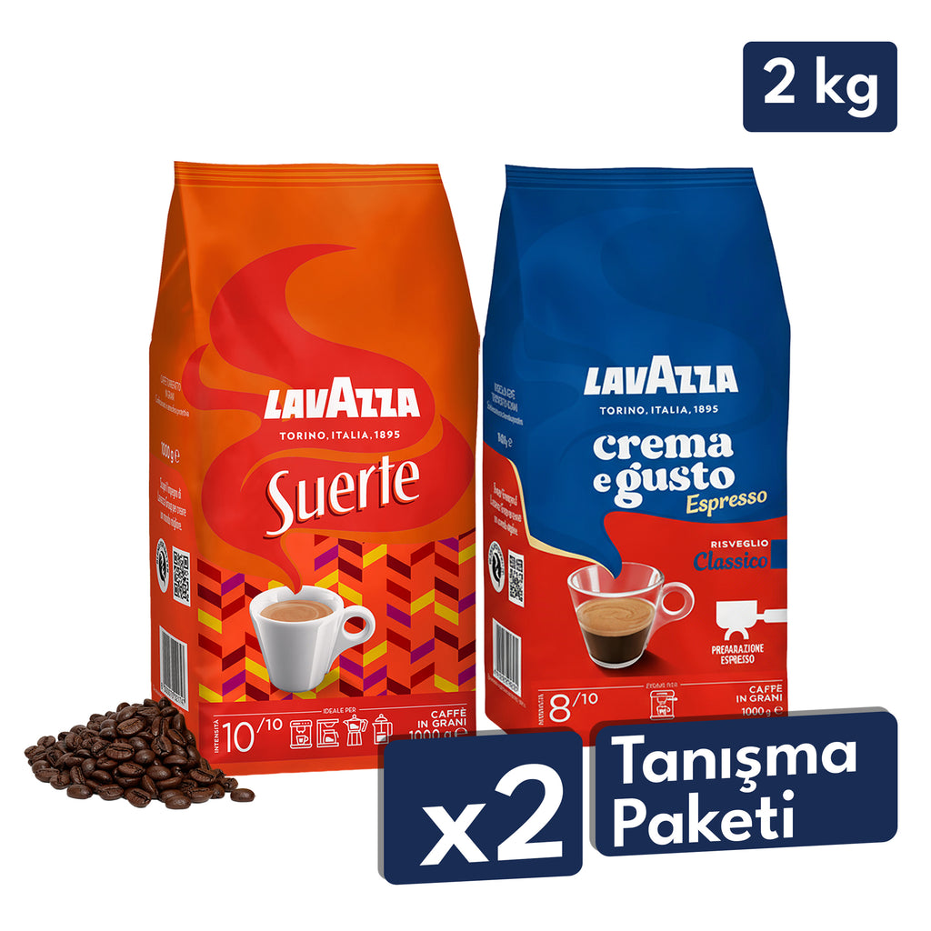 Crema e Gusto Classico, Suerte 1 Kg Espresso Çekirdek Kahve Tanışma Paketi