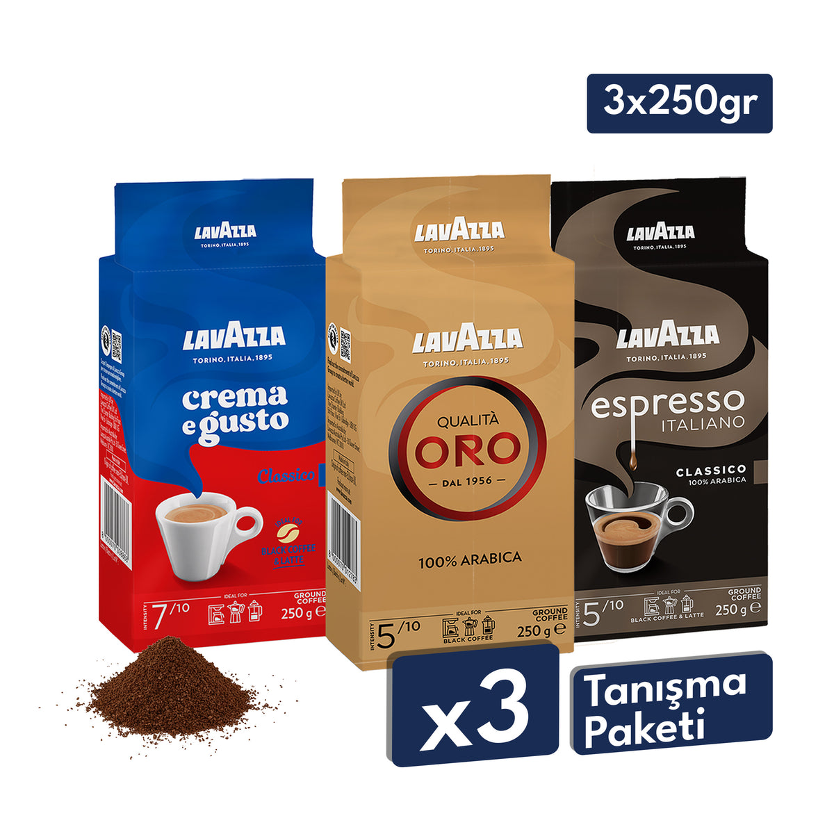 Qualità Oro, Espresso Classico Italiano, Crema E Gusto Öğütülmüş Filtre Kahve, 250 gr Tanışma Paketi