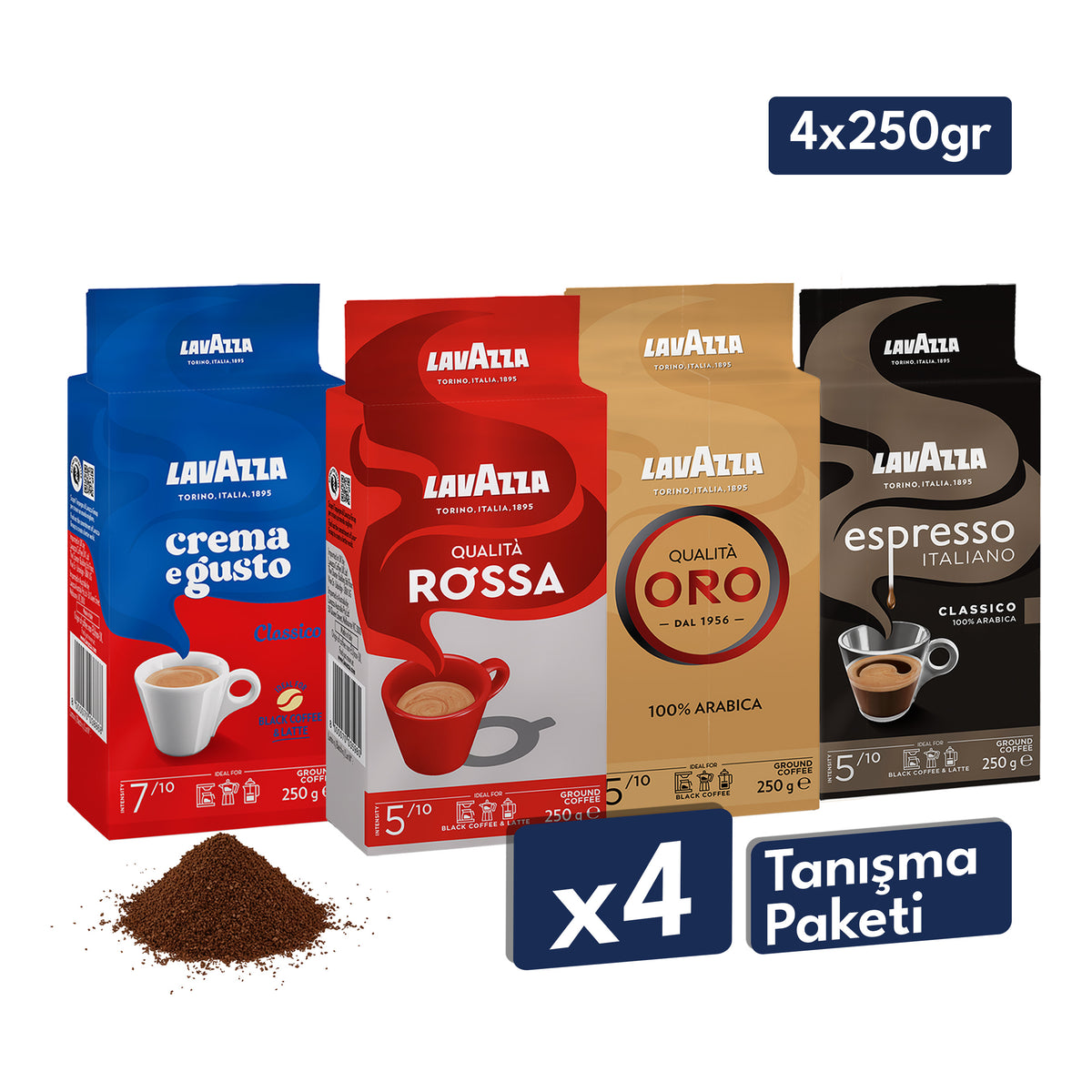 Crema E Gusto, Qualità Oro, Espresso Classico Italiano, Qualità Rossa Öğütülmüş Filtre Kahve, 250 gr Tanışma Paketi