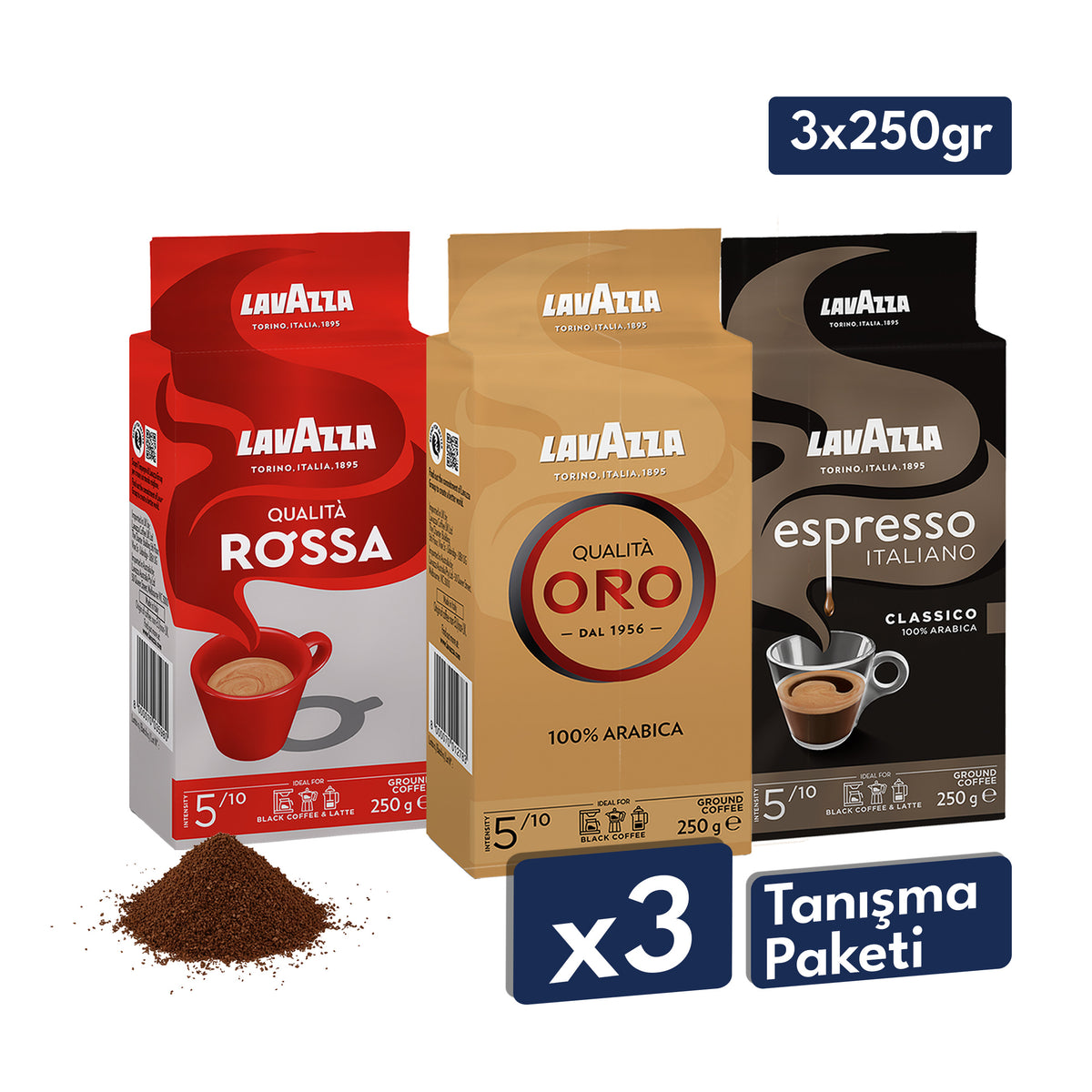 Qualità Oro, Espresso Classico Italiano, Qualità Rossa Öğütülmüş Filtre Kahve, 250 gr Tanışma Paketi