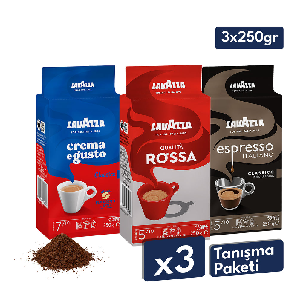 Qualità Rossa, Espresso Classico Italiano, Crema E Gusto Öğütülmüş Filtre Kahve, 250 gr Tanışma Paketi