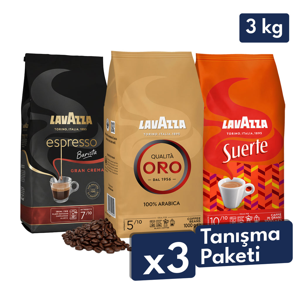 Qualità Oro, Espresso Barista Gran Crema, Suerte 1 Kg Espresso Çekirdek Kahve Tanışma Paketi