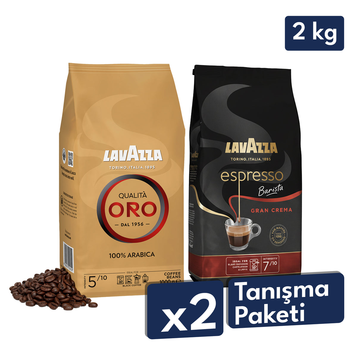 Qualità Oro, Espresso Barista Gran Crema 1 Kg Espresso Çekirdek Kahve Tanışma Paketi
