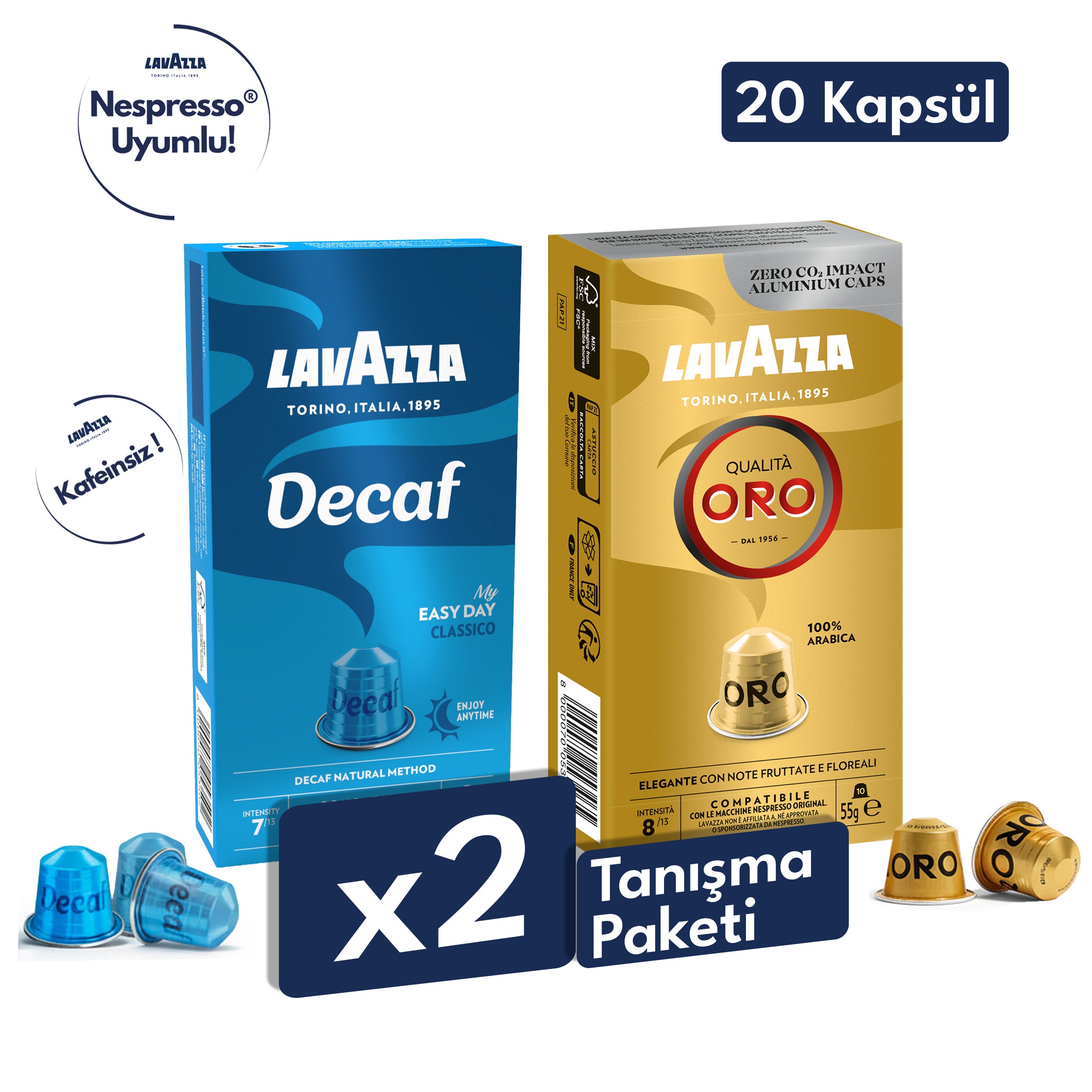 Qualità Oro, Decaf My Easy Day Nespresso® Uyumlu Kapsül 10’lu Tanışma Paketi