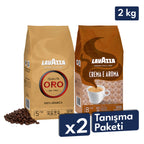 Qualità Oro, Crema e Aroma 1 Kg Espresso Çekirdek Kahve Tanışma Paketi