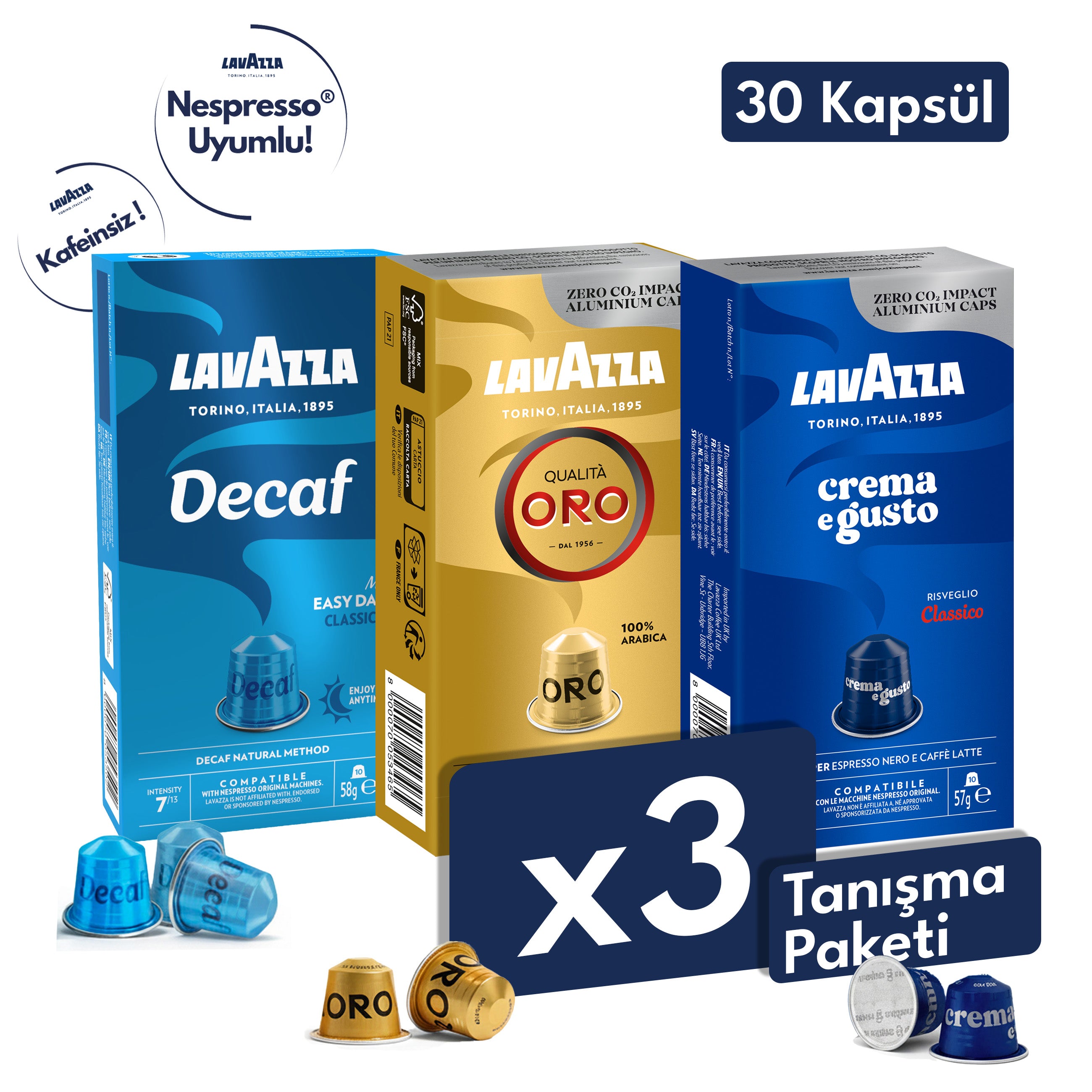 Qualità Oro, Crema e Gusto, Decaf My Easy Day Nespresso® Uyumlu Kapsül 10’lu Tanışma Paketi