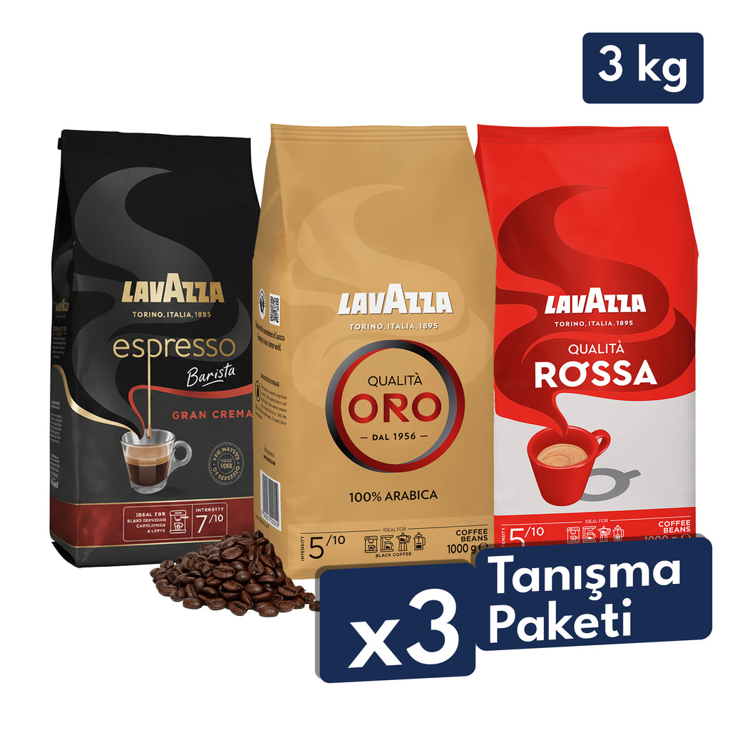 Qualità Oro, Qualità Rossa, Espresso Barista Gran Crema 1 Kg Espresso Çekirdek Kahve Tanışma Paketi
