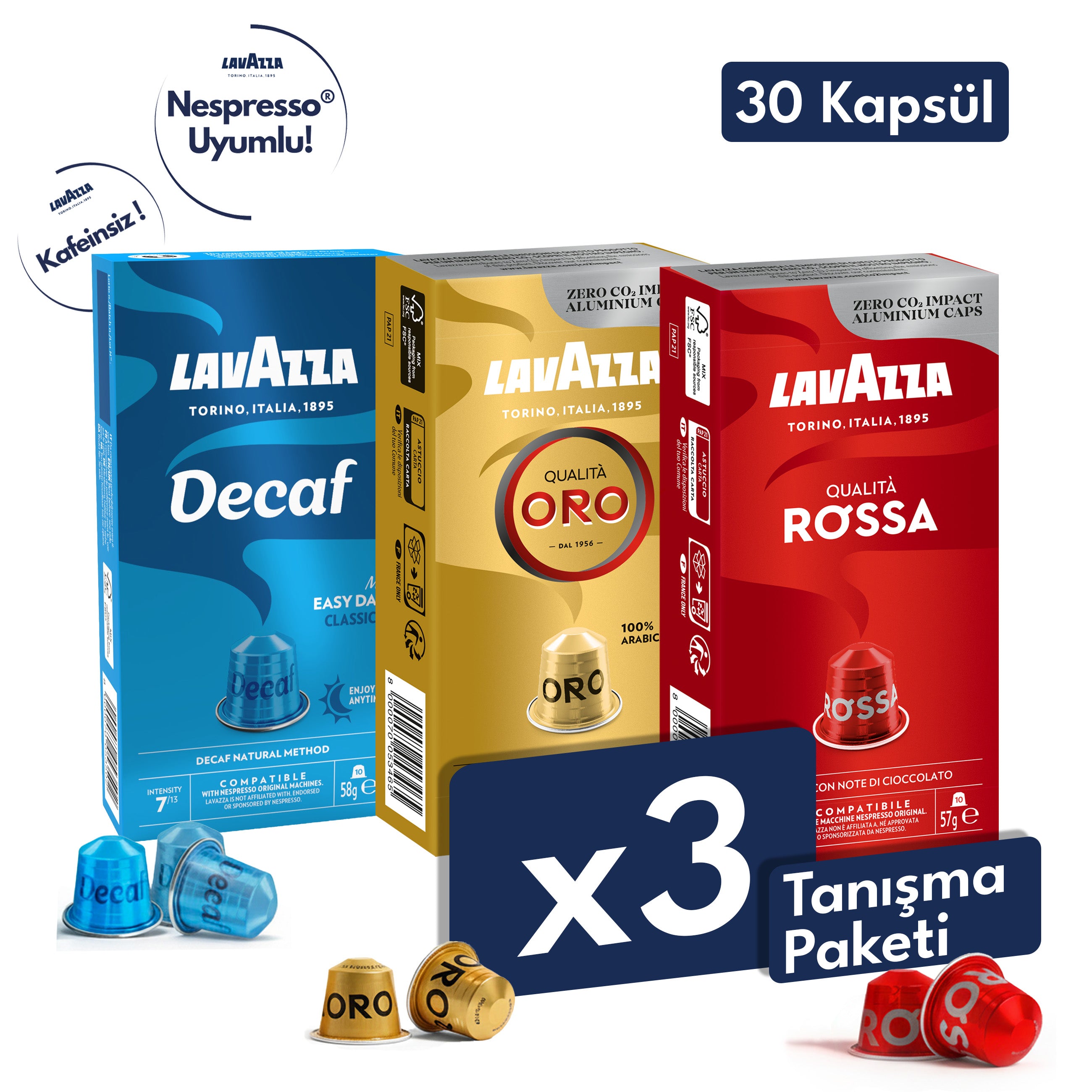 Qualità Oro, Qualità Rossa, Decaf My Easy Day Nespresso® Uyumlu Kapsül 10’lu Tanışma Paketi