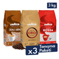Qualità Oro, Qualità Rossa, Crema e Aroma 1 Kg Espresso Çekirdek Kahve Tanışma Paketi