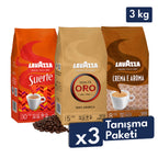 Qualità Oro, Suerte, Crema e Aroma 1 Kg Espresso Çekirdek Kahve Tanışma Paketi