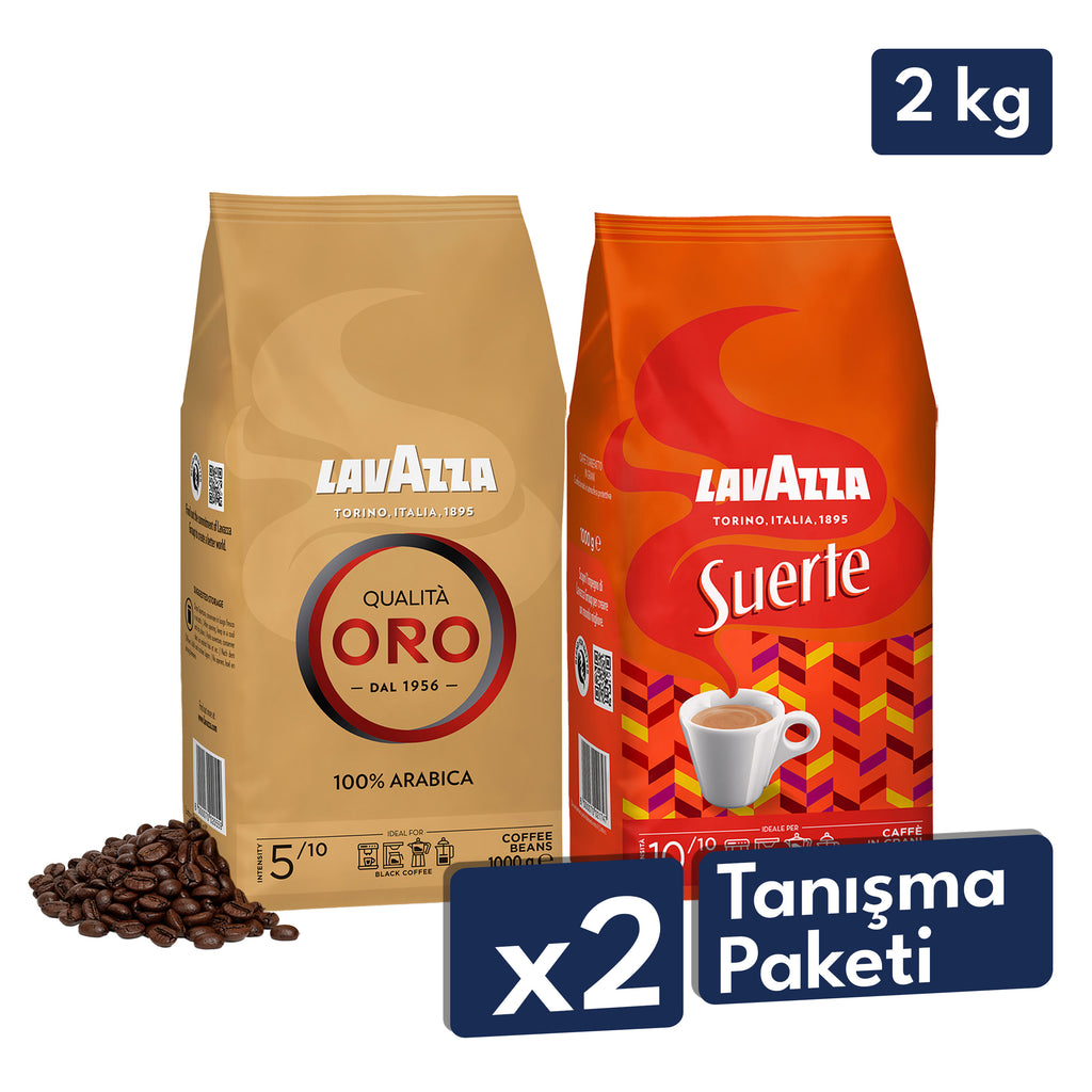 Qualità Oro, Suerte 1 Kg Espresso Çekirdek Kahve Tanışma Paketi