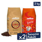 Qualità Oro, Suerte 1 Kg Espresso Çekirdek Kahve Tanışma Paketi
