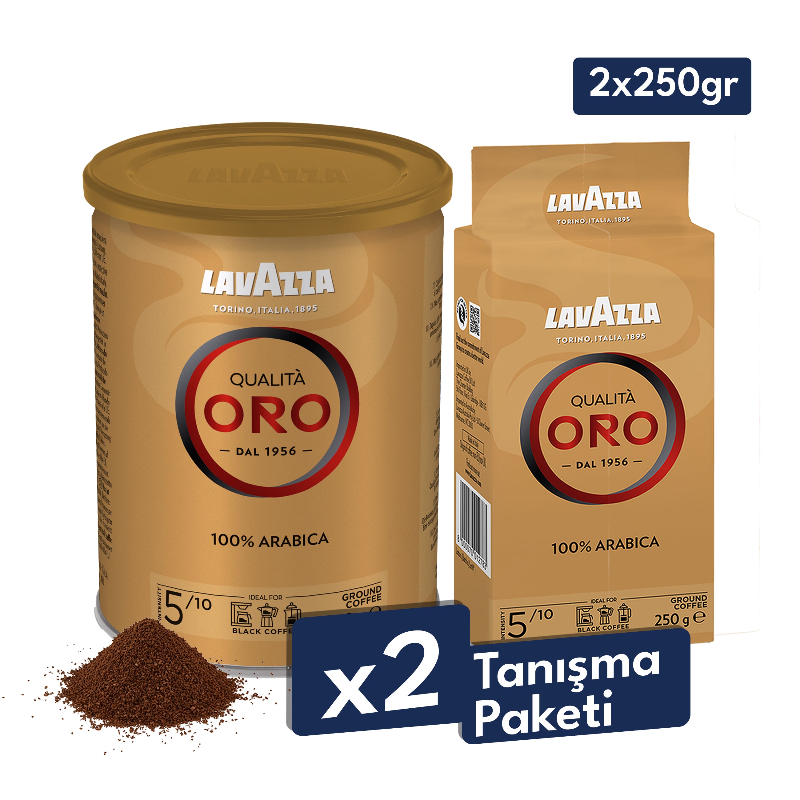 Lavazza Qualita Oro Filtre Kahve 500 gr Teneke Saklama Paketi | Yeniden Kullanılabilir Teneke Kutu