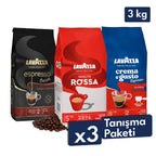 Qualità Rossa, Crema e Gusto Classico, Espresso Barista Gran Crema 1 Kg Espresso Çekirdek Kahve Tanışma Paketi