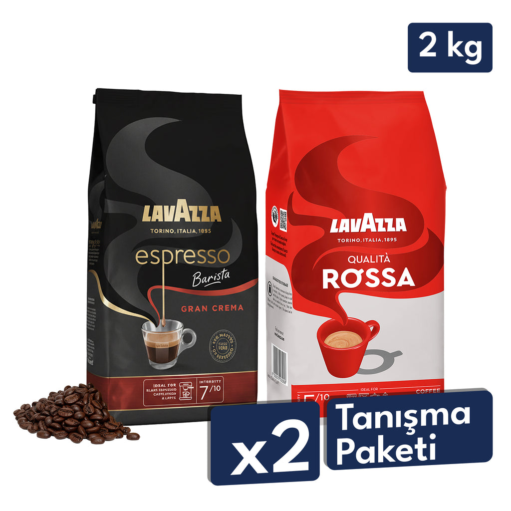Qualità Rossa, Espresso Barista Gran Crema 1 Kg Espresso Çekirdek Kahve Tanışma Paketi