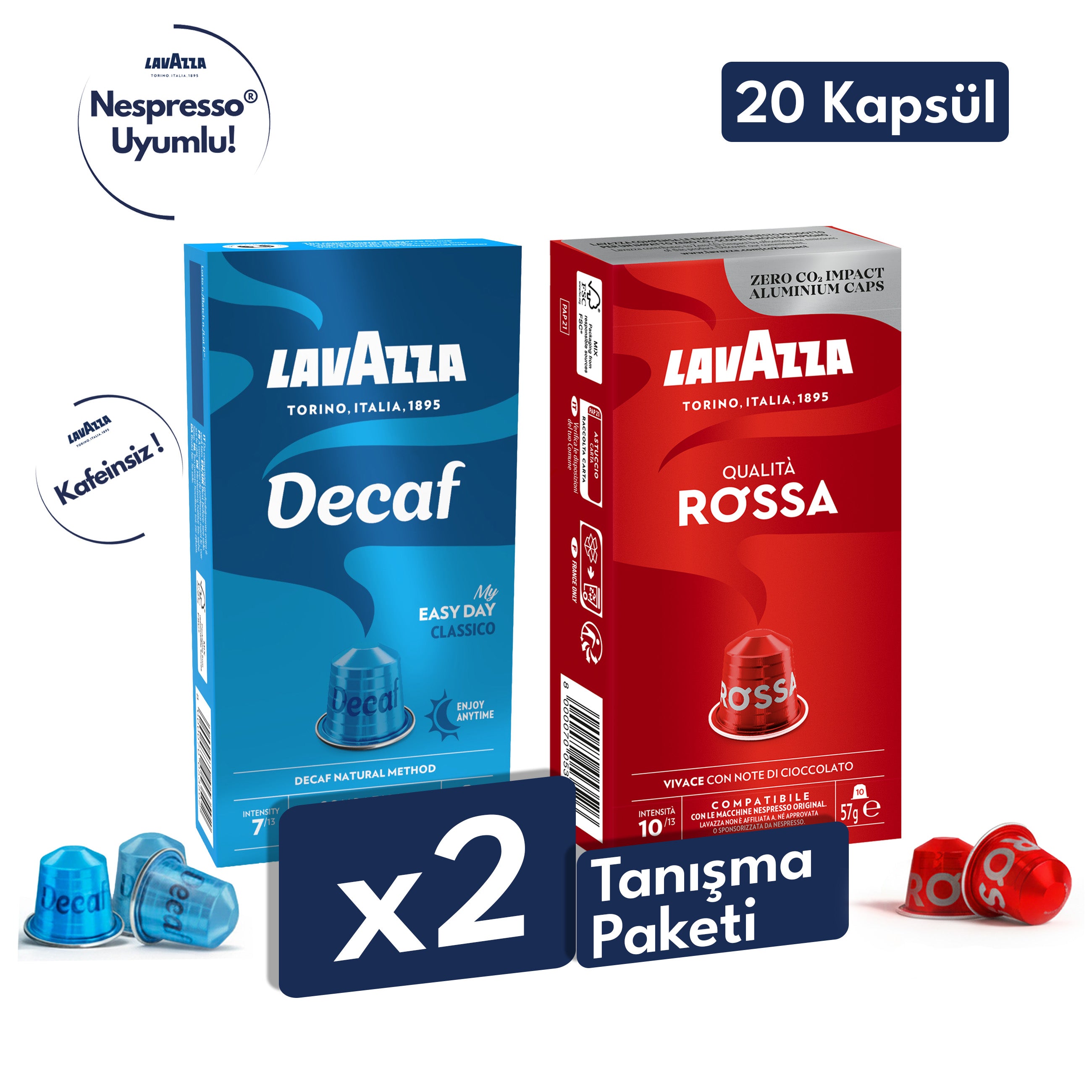 Qualità Rossa, Decaf My Easy Day Nespresso® Uyumlu Kapsül 10’lu Tanışma Paketi
