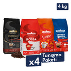 Qualità Rossa, Crema e Gusto Classico, Espresso Barista Gran Crema, Suerte 1 Kg Espresso Çekirdek Kahve Tanışma Paketi