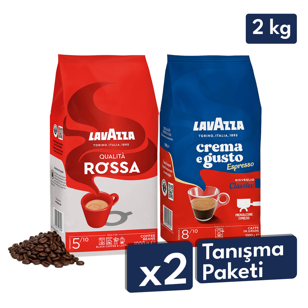 Crema e Gusto Classico, Qualità Rossa 1 kg Espresso Çekirdek Kahve Tanışma Paketi