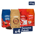 Qualità Oro, Crema e Gusto Classico, Qualità Rossa, Suerte 1 Kg Espresso Çekirdek Kahve Tanışma Paketi