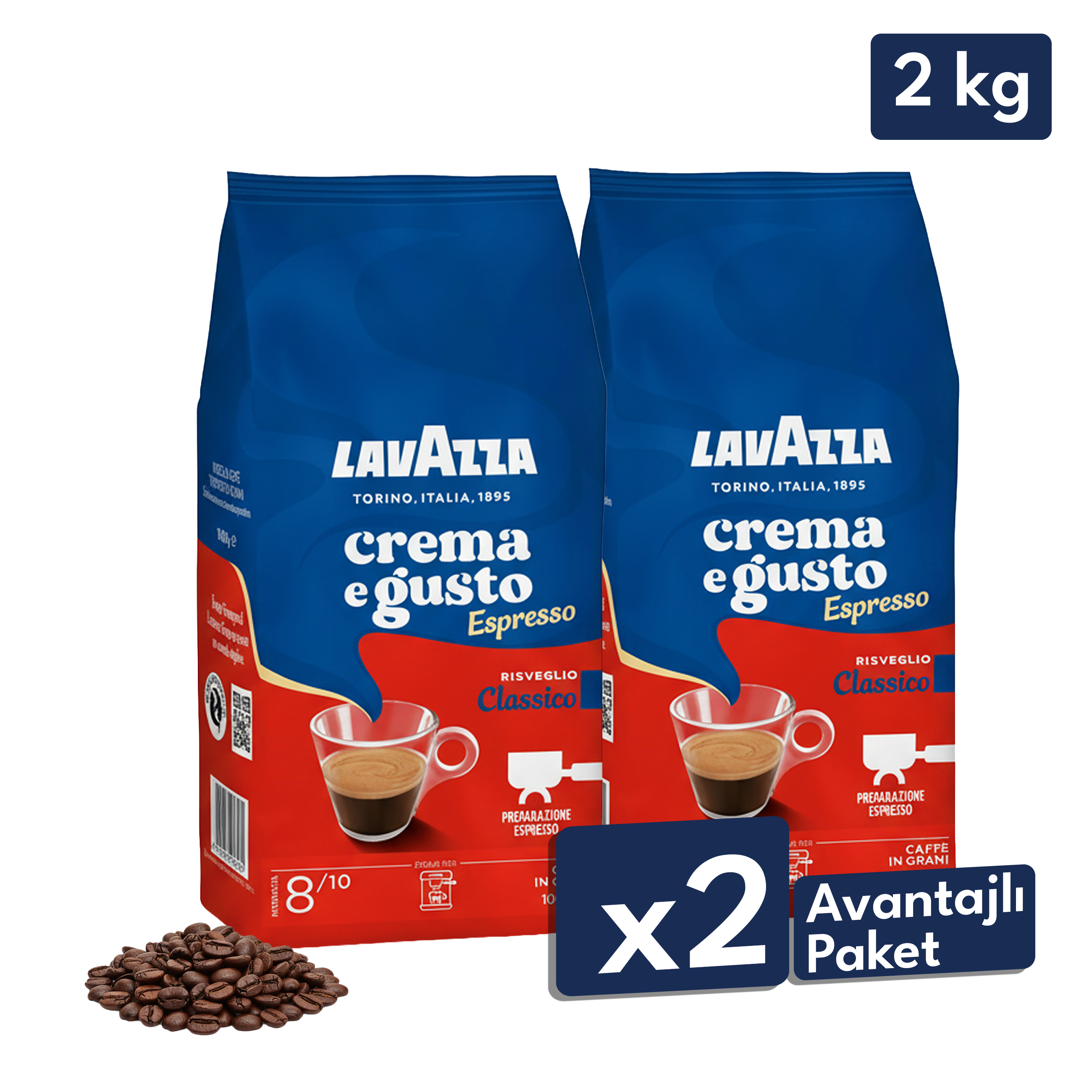 Lavazza Crema e Gusto Classico 1 Kg Espresso Çekirdek Kahve