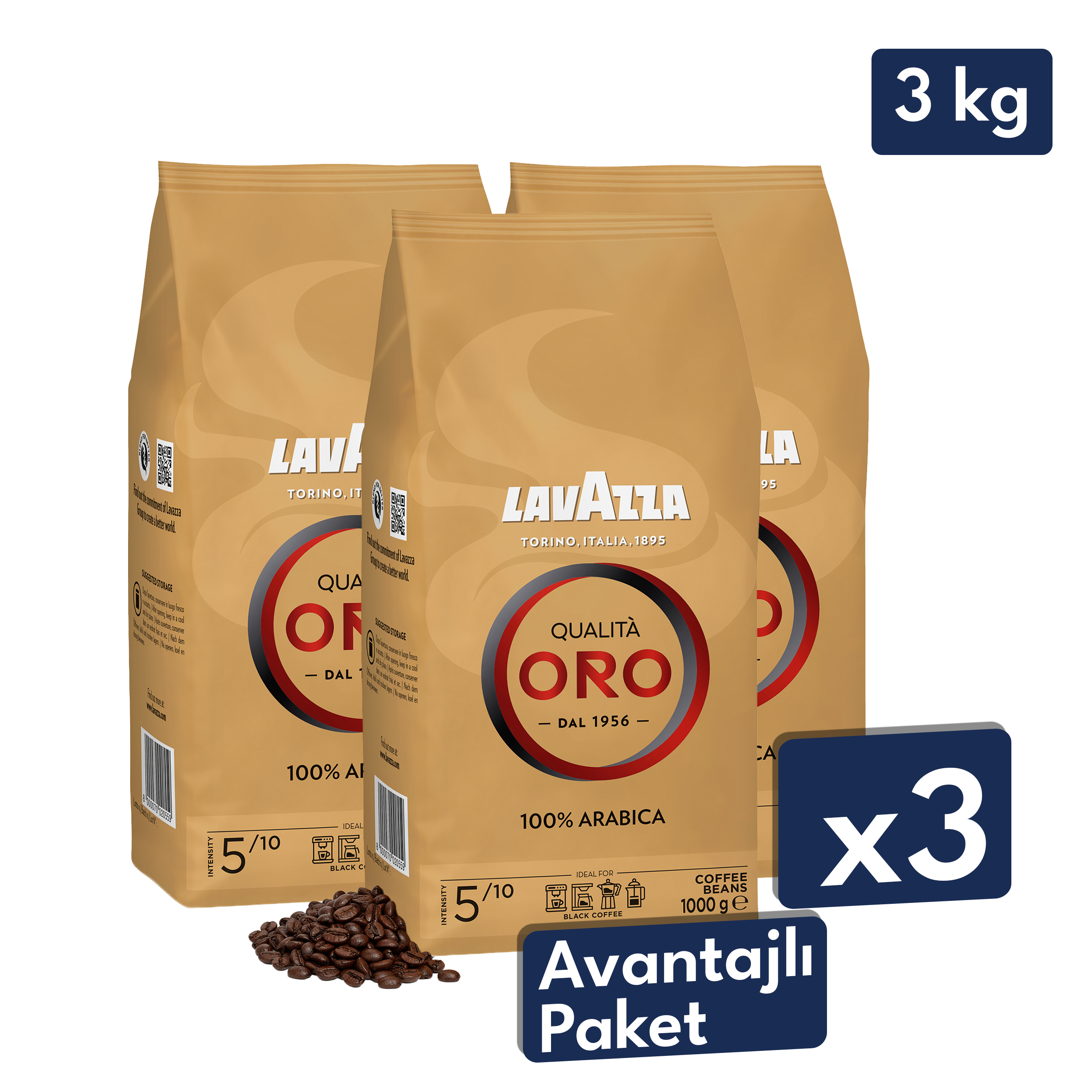 Qualità Oro 1 kg Espresso Çekirdek Kahve – %100 Arabica