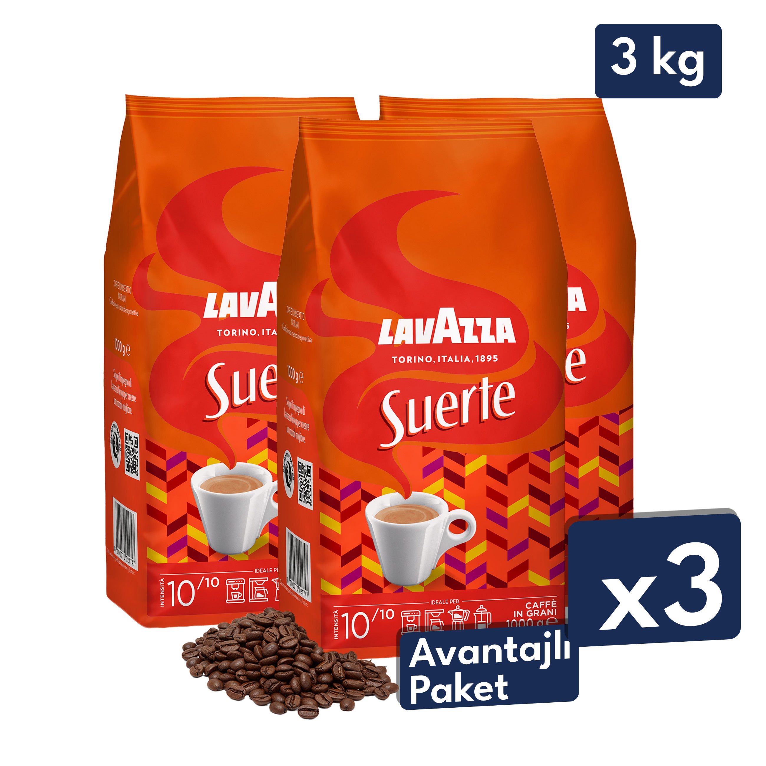 Lavazza Suerte 1 Kg Espresso Çekirdek Kahve
