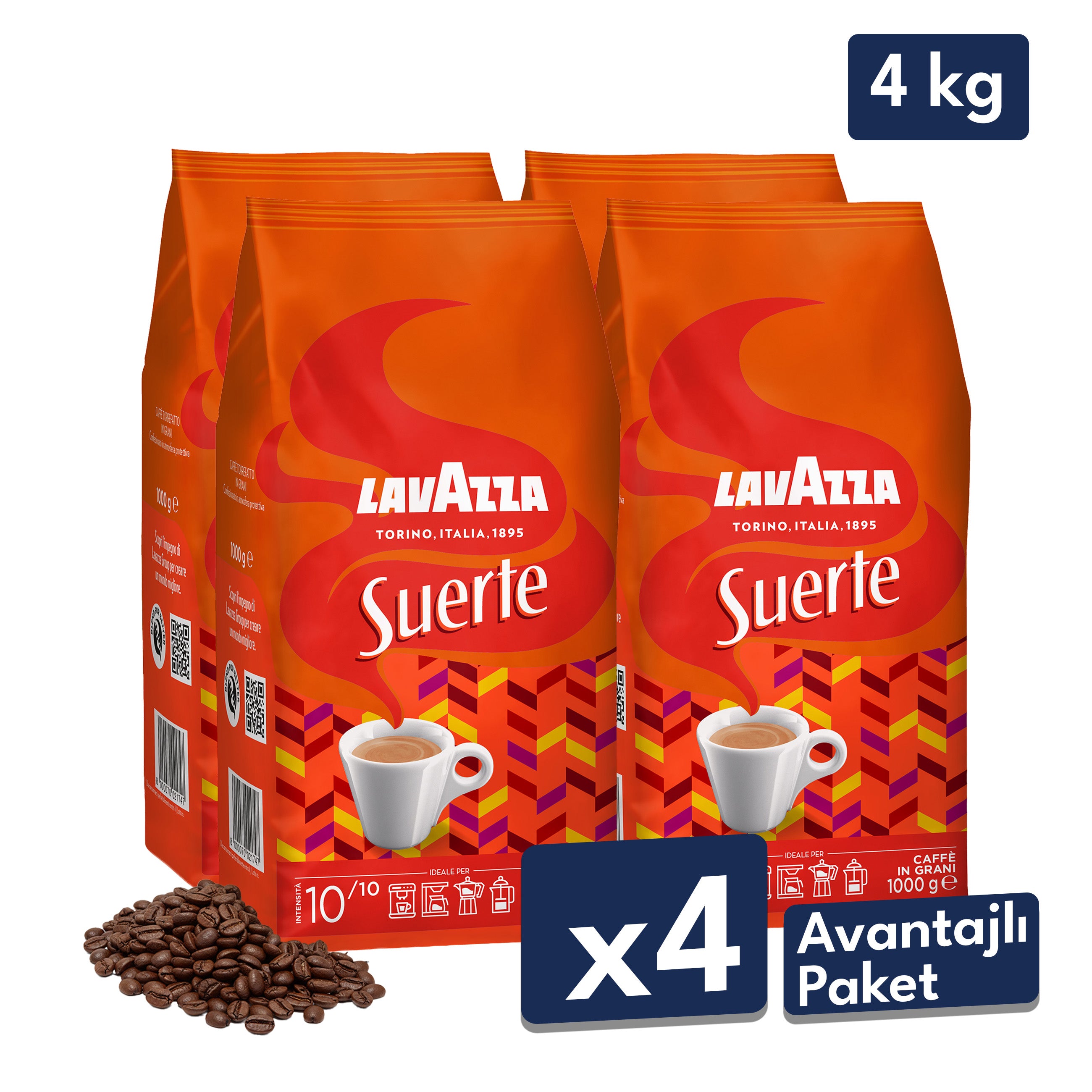 Lavazza Suerte 1 Kg Espresso Çekirdek Kahve