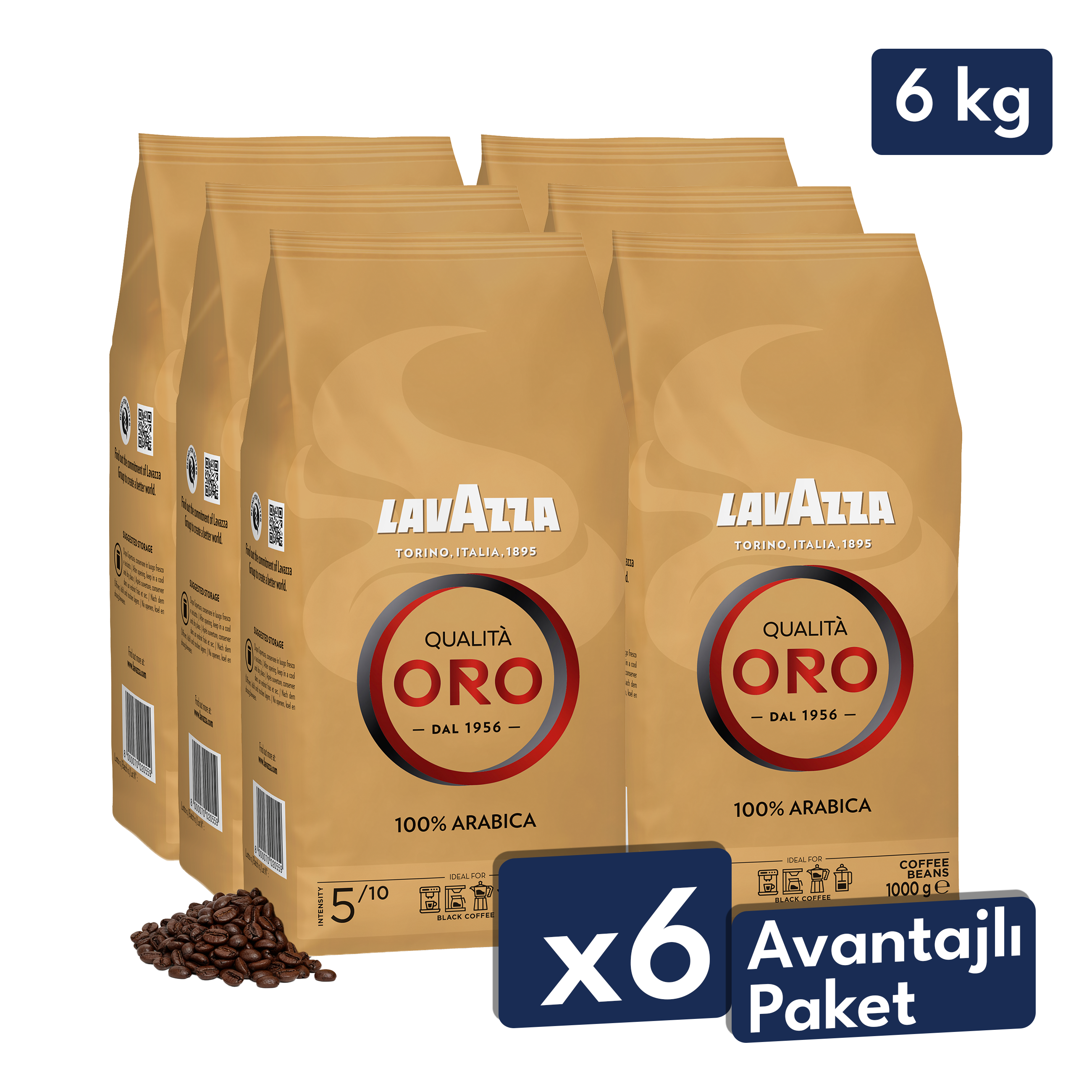 Qualità Oro 1 kg Espresso Çekirdek Kahve – %100 Arabica