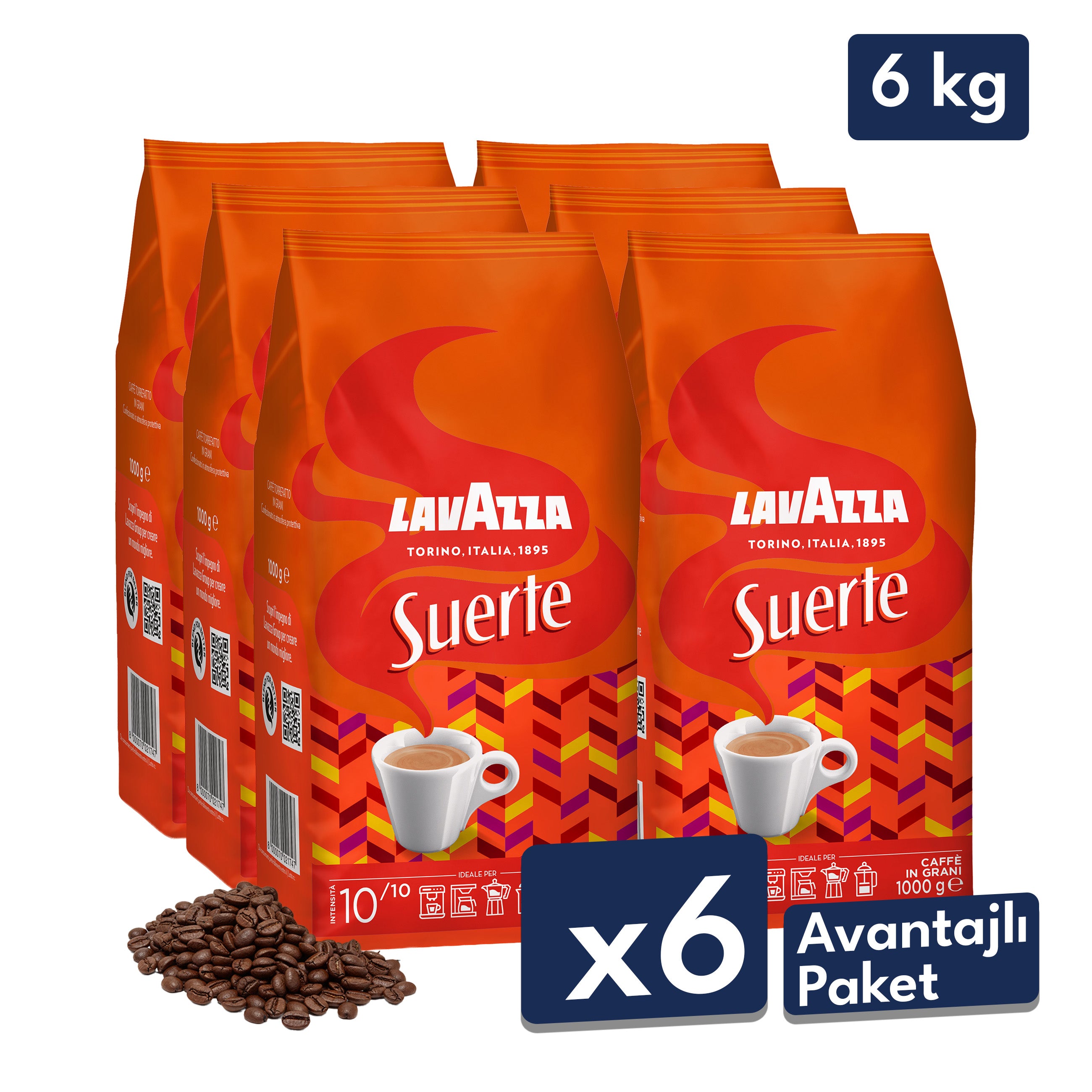 Lavazza Suerte 1 Kg Espresso Çekirdek Kahve