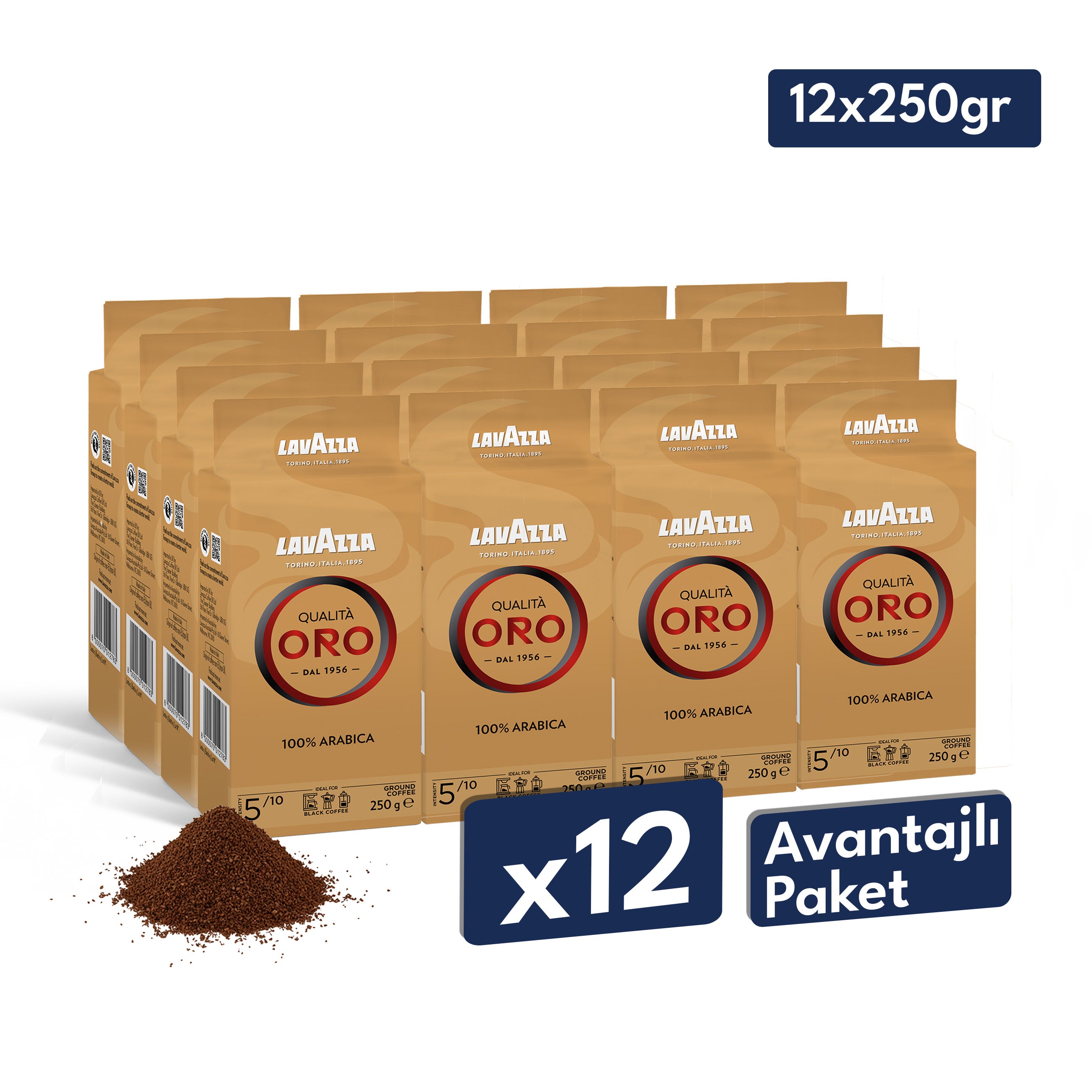 Lavazza Qualità Oro Öğütülmüş Filtre Kahve, 250 g, %100 Arabica