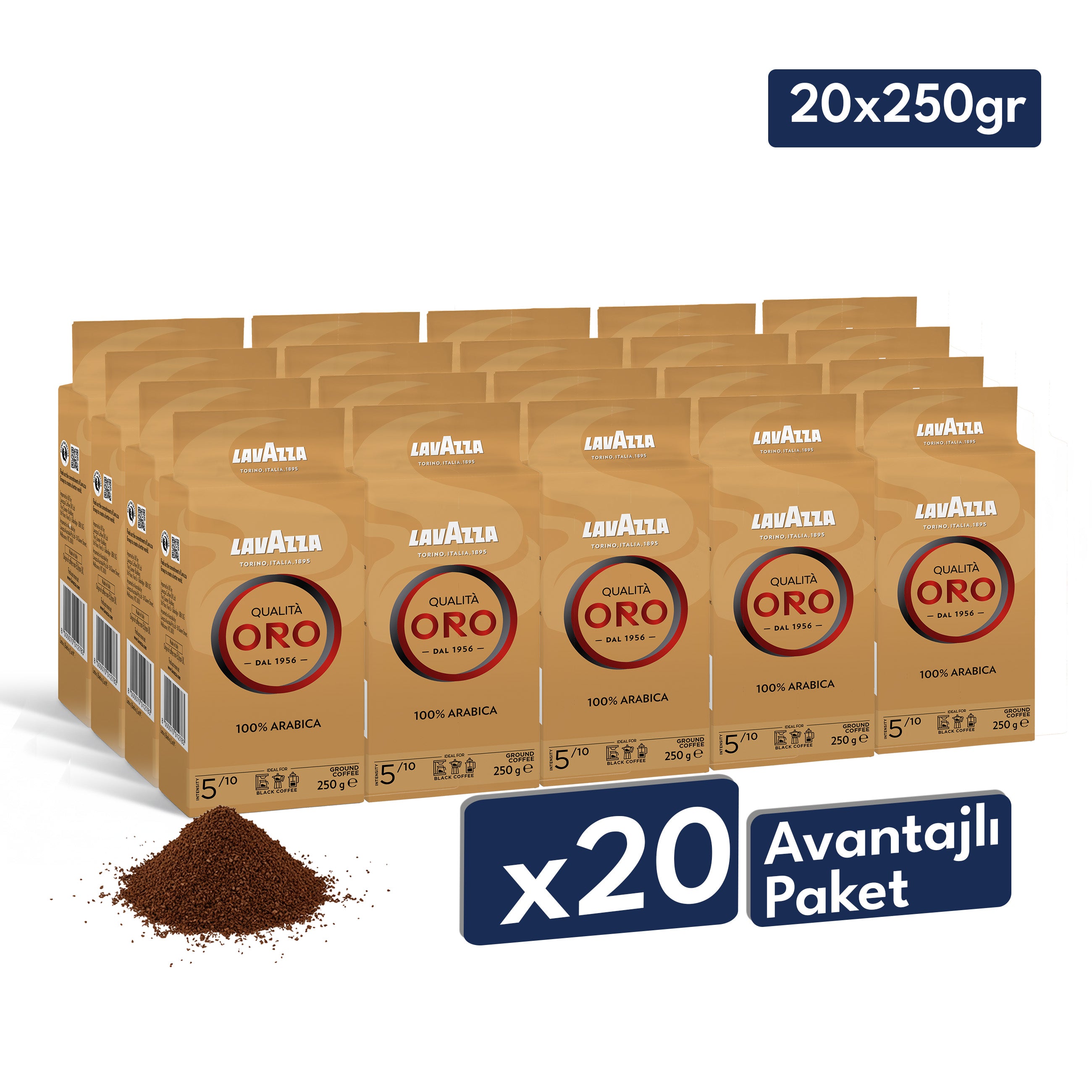 Lavazza Qualità Oro Öğütülmüş Filtre Kahve, 250 g, %100 Arabica