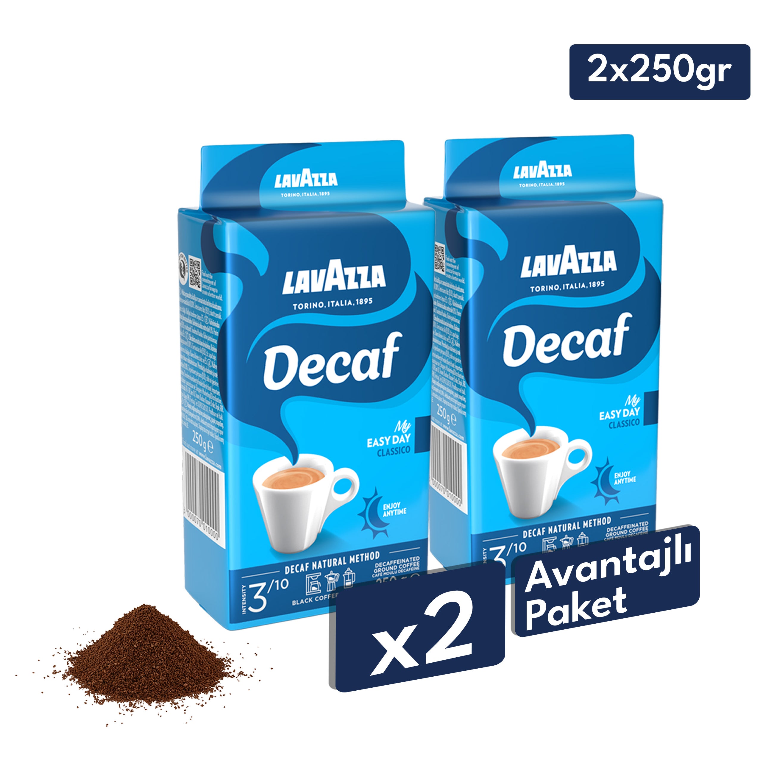 Lavazza Decaf My Easy Day Öğütülmüş Filtre Kahve, 250 g, Kafeinsiz