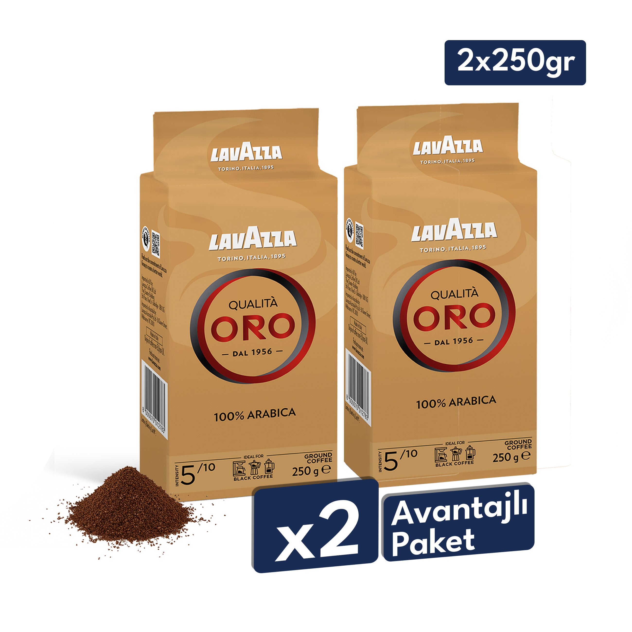 Lavazza Qualità Oro Öğütülmüş Filtre Kahve, 250 g, %100 Arabica