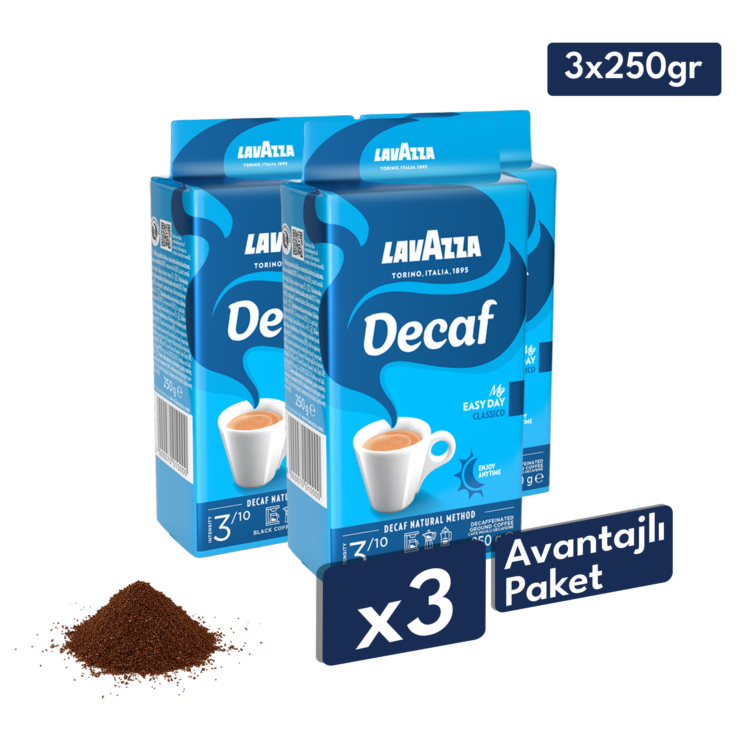 Lavazza Decaf My Easy Day Öğütülmüş Filtre Kahve, 250 g, Kafeinsiz