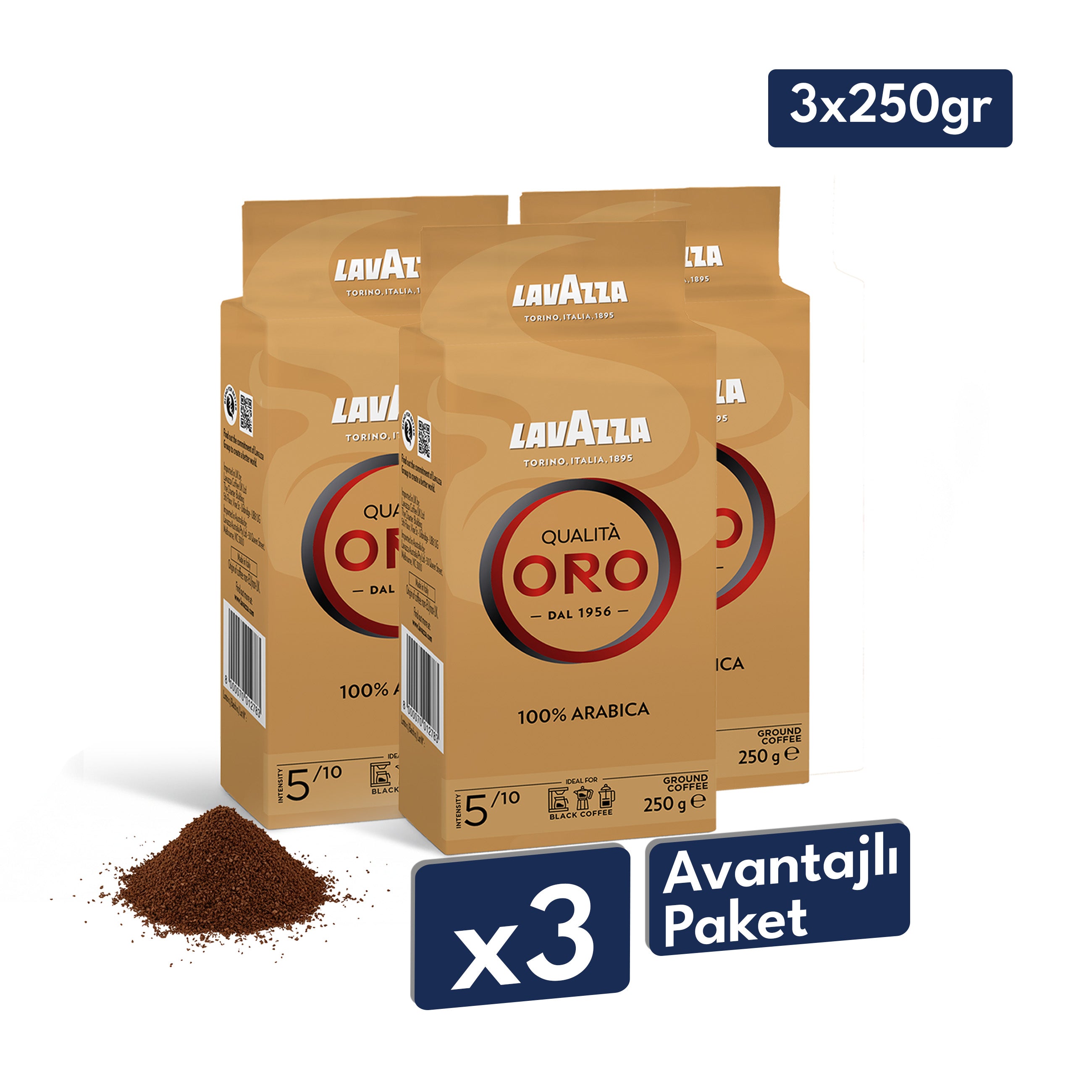 Lavazza Qualità Oro Öğütülmüş Filtre Kahve, 250 g, %100 Arabica