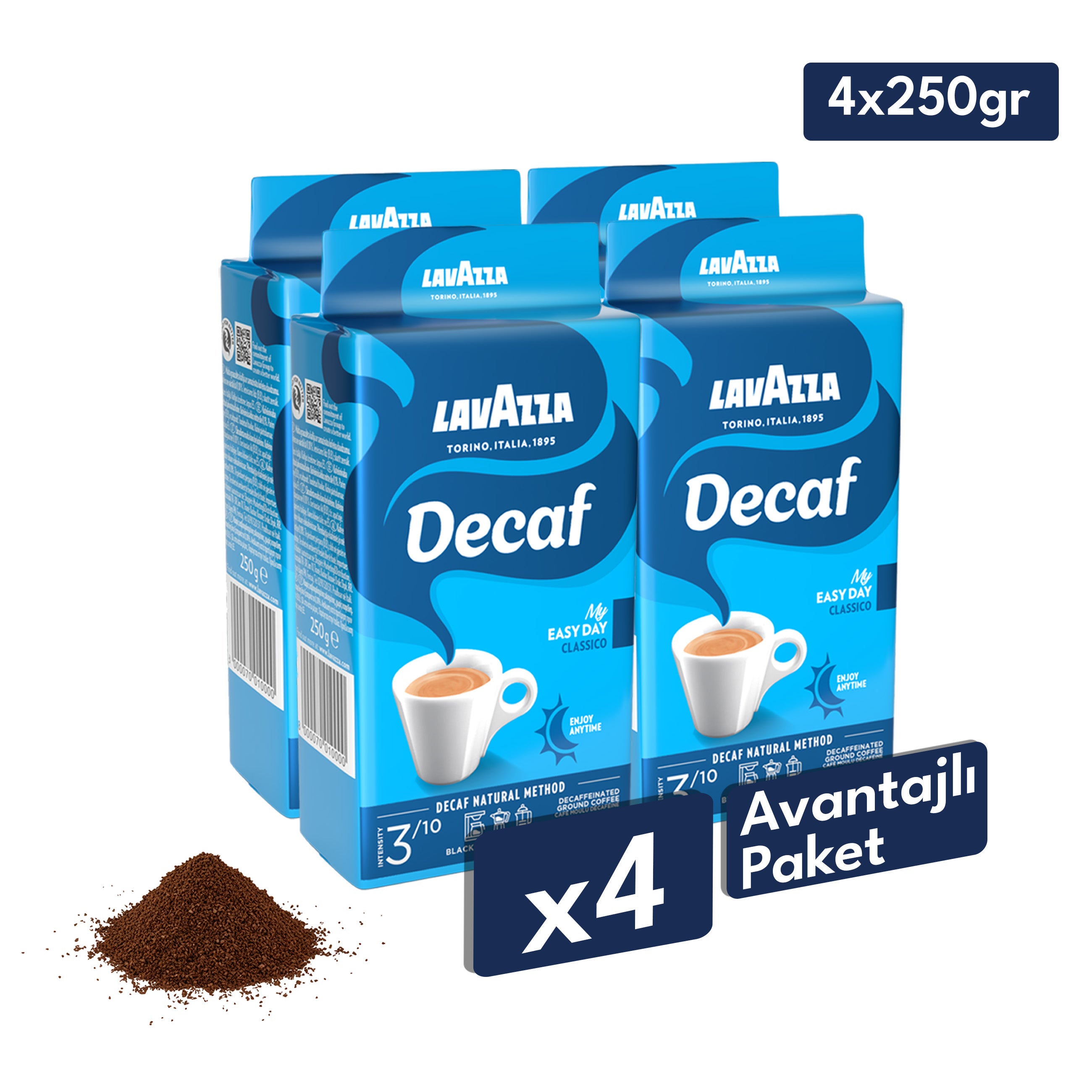 Lavazza Decaf My Easy Day Öğütülmüş Filtre Kahve, 250 g, Kafeinsiz