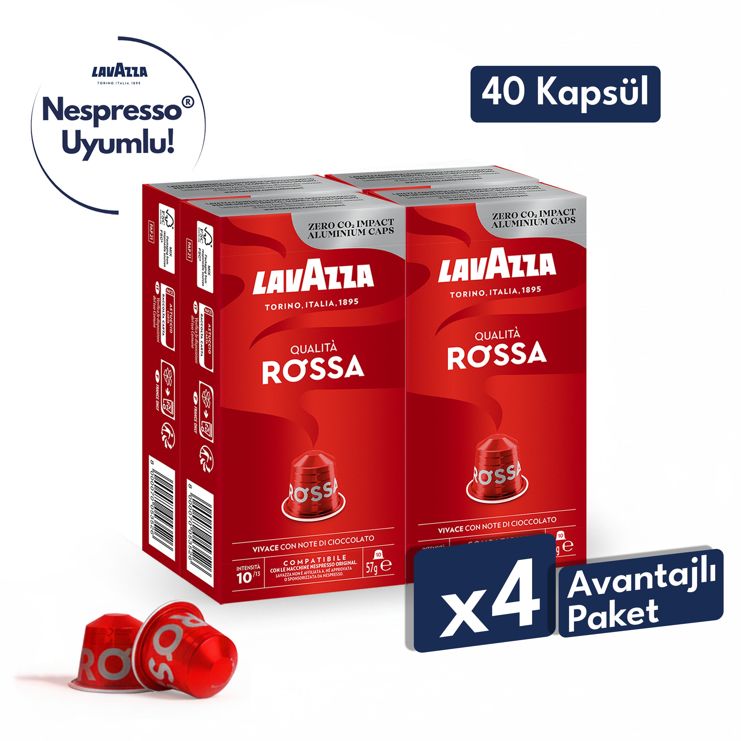 Lavazza Qualità Rossa Nespresso® Uyumlu Kapsül 10’lu Paket