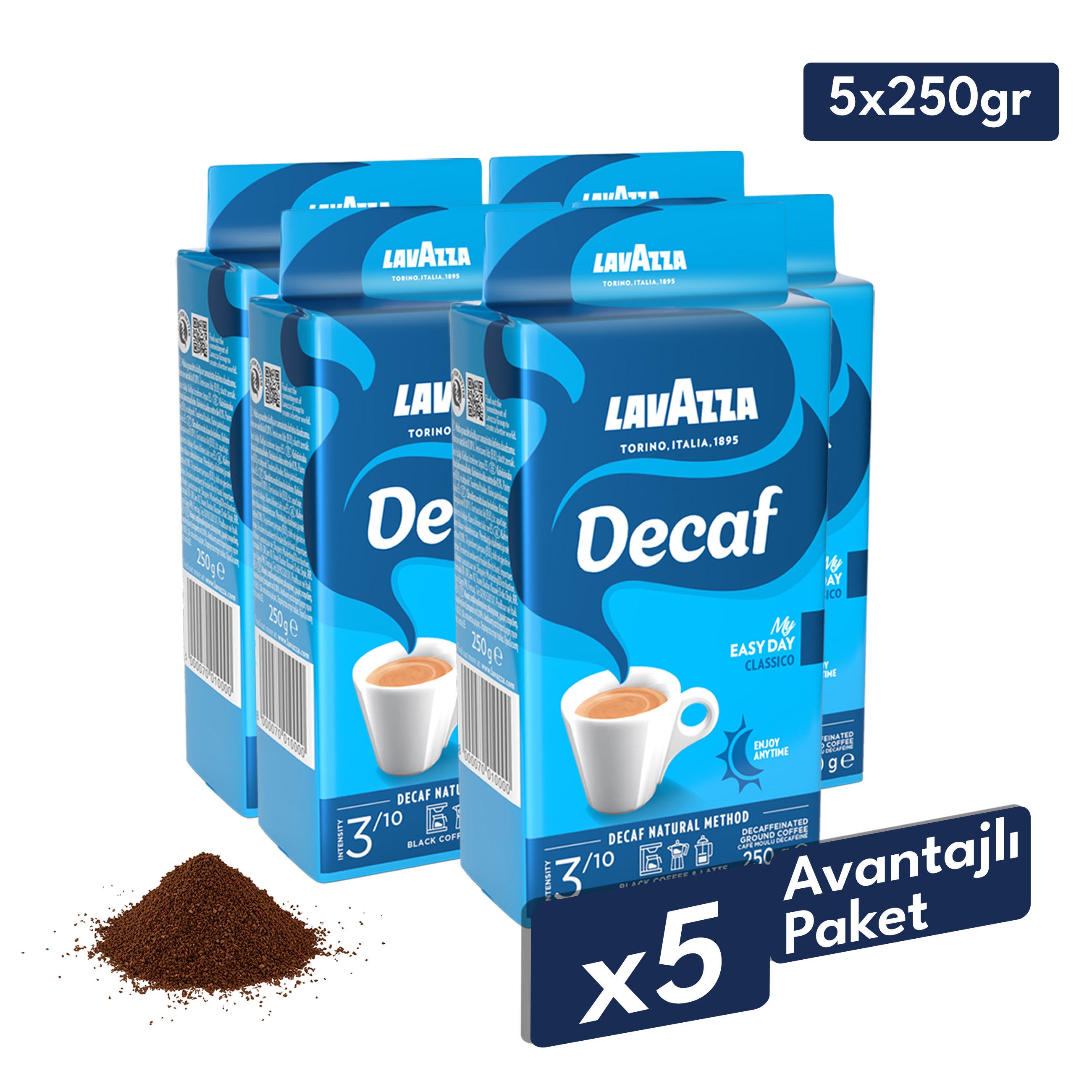 Lavazza Decaf My Easy Day Öğütülmüş Filtre Kahve, 250 g, Kafeinsiz